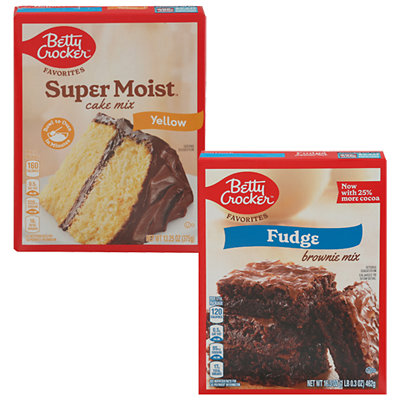 13.25-15.25-oz. or 16.3-oz. brownie mix or 16-oz. frosting.