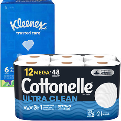 12-roll Or 6-pk. Kleenex Facial Tissue multipacks or...