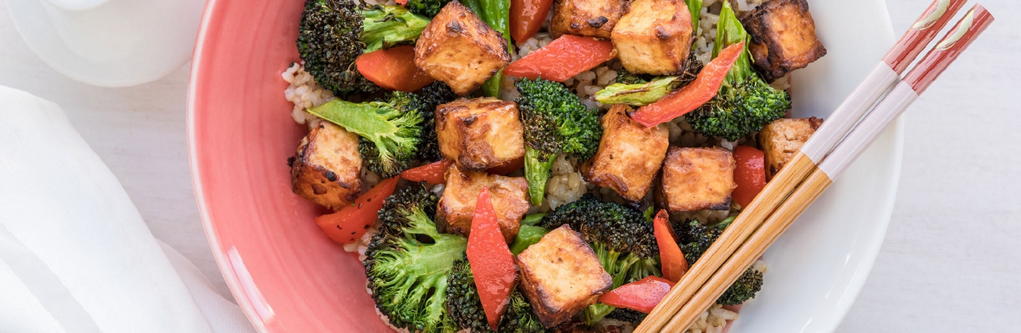 Air Fryer Crispy Tofu and Vegetables