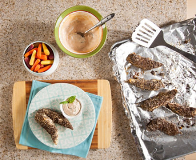 Chia Crunch Chicken with BasilChipotle Sauce Albertsons