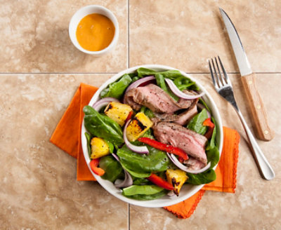Flank Steak and Spinach Salad with Peanut Sauce Safeway
