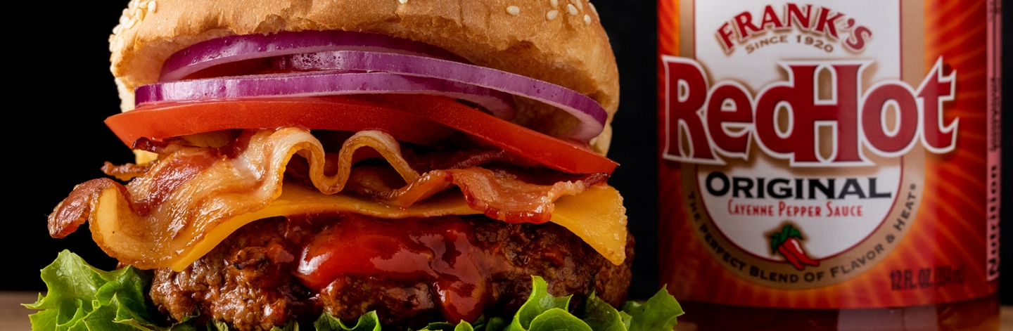 Frank’s RedHot Bacon Cheeseburger