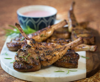 Lamb Chops with Raspberry Chipotle Yogurt Sauce Albertsons
