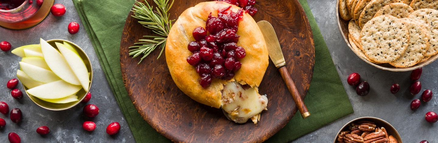 Quick Cranberry and Pecan Baked Brie
