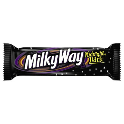 Milky Way Midnight Dark Chocolate Candy Single Size Bar 1.76 Oz