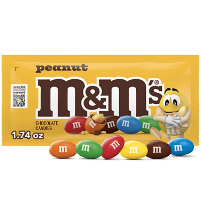 M&M'S Peanut Milk Chocolate Candy Full Size Pouch - 1.74 Oz - Image 1