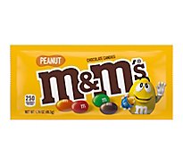 M&M'S Peanut Milk Chocolate Candy Full Size Pouch - 1.74 Oz