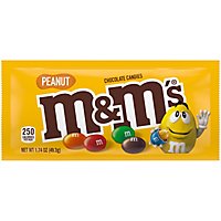 M&M'S Peanut Milk Chocolate Candy Full Size Pouch - 1.74 Oz - Image 1