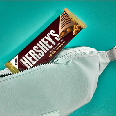 Hersheys Milk Chocolate With Whole Almonds King Size Candy Bar - 2.6 Oz - Image 5