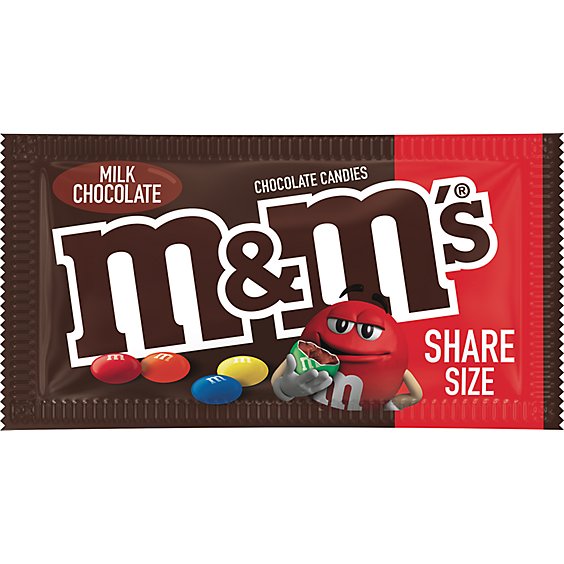 M&M'S Milk Chocolate Candy Share Size Bag - 3.14 Oz