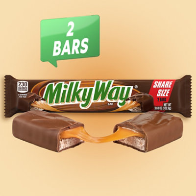 Milky Way Milk Chocolate 2-To-Go Candy Bar Sharing Size 3.63 Oz - Image 3