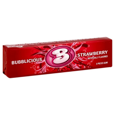 Bubblicious Gum Strawberry - 5 Count - vons