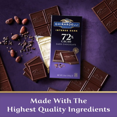 Ghirardelli Intense Dark 72% Cacao Chocolate Bar - 3.5 Oz - Image 5