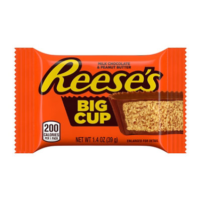 Reeses Big Cup Milk Chocolate Peanut Butter Cups Candy Pack - 1.4 Oz