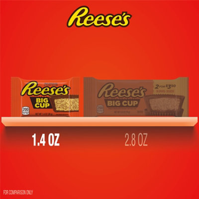 Reeses Big Cup Milk Chocolate Peanut Butter Cups Candy Pack - 1.4 Oz - Image 3