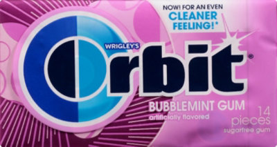 Orbit Sugar Free Chewing Gum Bubblemint Single Pack - 14 Count - Image 2