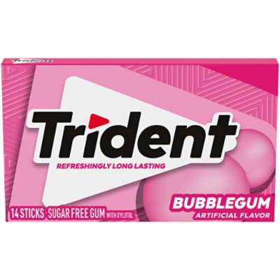 Trident Gum Sugar Free With Xylitol BubbleGum - 14 Count - Image 1