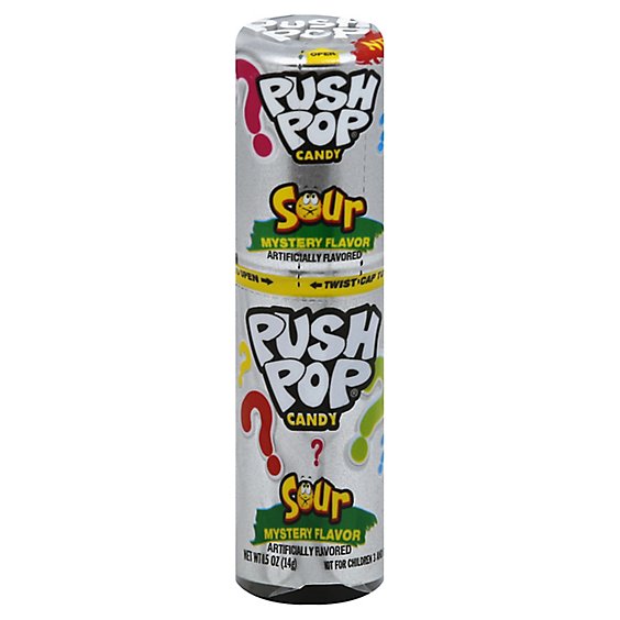 Topps Push Pop Fruit Candy Strawberry - 0.5 Oz