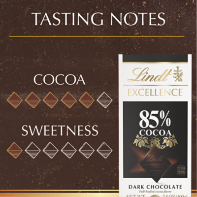 Lindt EXCELLENCE 85% Cocoa Dark Chocolate Candy Bar - 3.5 Oz - Image 5