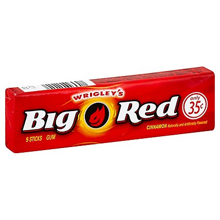 Big Red Gum Cinnamon - 5 Count - Image 1