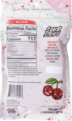 Sour Strips Wild Cherry Candy - 3.7 Oz - Image 6
