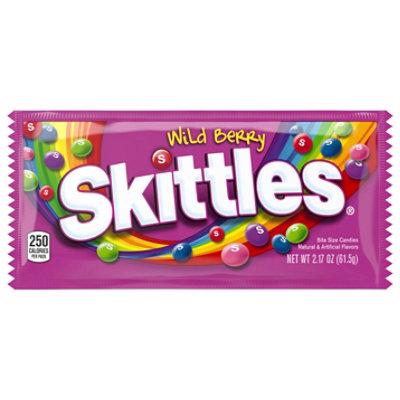 Skittles Chewy Candy Wild Berry Single Pack - 2.17 Oz
