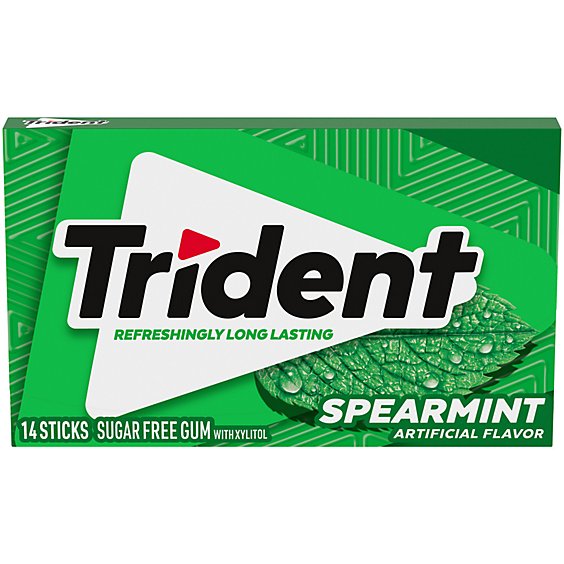 Trident Spearmint Sugar Free Gum - 14 Count