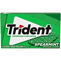 Trident Spearmint Sugar Free Gum - 14 Count - Image 1