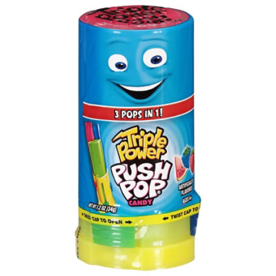 Push Pop Triple Power Candy 3 In 1 Lollipops - 1.2 Oz - vons