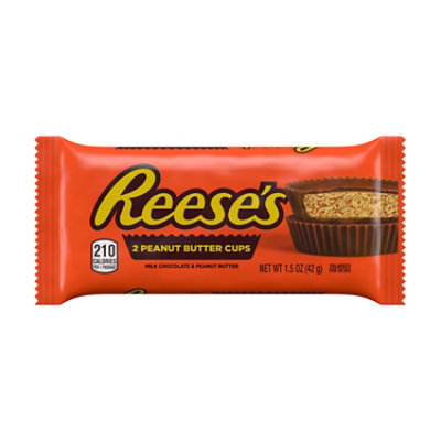 Reeses Peanut Butter Cups Milk Chocolate - 2 Count - Albertsons