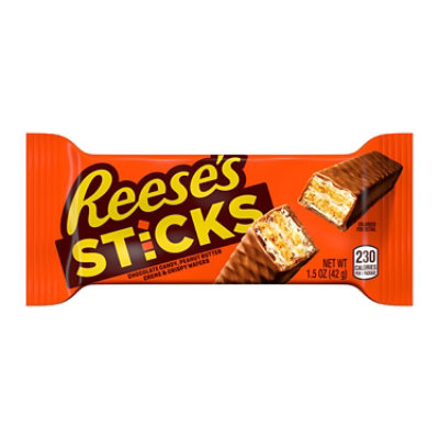 REESE'S STICKS Chocolate and Peanut Butter Creme Wafer Candy Bar - 1.5 Oz