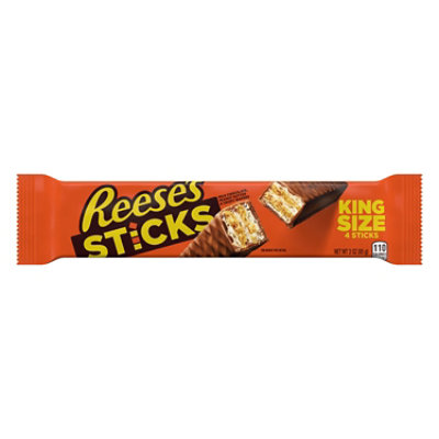 Reeses Sticks Milk Chocolate Peanut Butter Wafer King Size Candy Pack - 3 Oz - Image 1