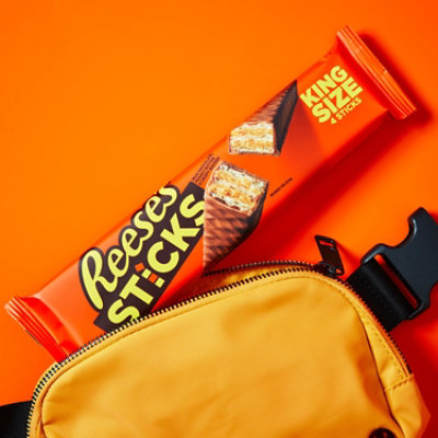 Reeses Sticks Milk Chocolate Peanut Butter Wafer King Size Candy Pack - 3 Oz - Image 4