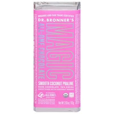 Dr Bronners Coconut Praline Chocolate Bar - 2.93 Oz. - Image 3