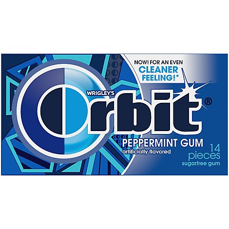 Orbit Sugar Free Chewing Gum Peppermint Single Pack - 14 Count