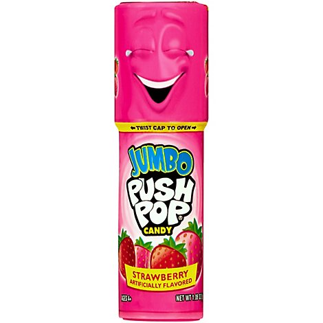 Push Pop Jumbo Assorted Flavors Individually Wrapped Candy Lollipop Suckers - 1.06 Oz