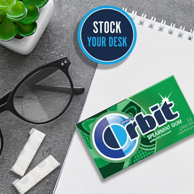 Orbit Sugar Free Chewing Gum Spearmint Single pack - 14 Count - Image 5