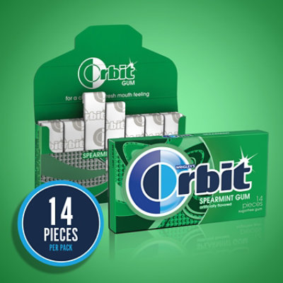 Orbit Sugar Free Chewing Gum Spearmint Single pack - 14 Count - Image 3