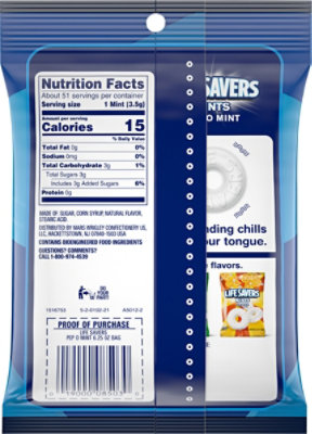 Life Savers Pep-O-Mint Breath Mints Hard Candy - 6.25 Oz - Image 6