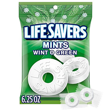 Life Savers Mints Hard Candy Wint O Green Bag - 6.25 Oz