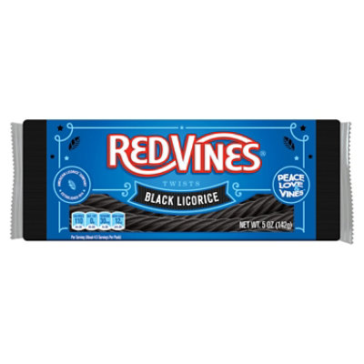 Red Vines Twists Soft & Chewy Candy Black Licorice Tray - 5 Oz - Image 2