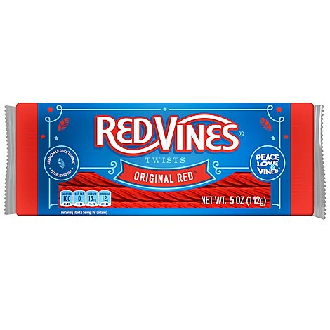 Red Vines Soft & Chewy Candy Original Red Licorice Twists Tray - 5 Oz