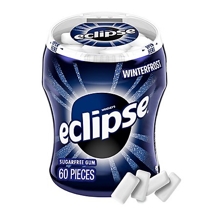 Eclipse Winterfrost Sugar Free Chewing Gum Bottle - 60 Count - Image 1