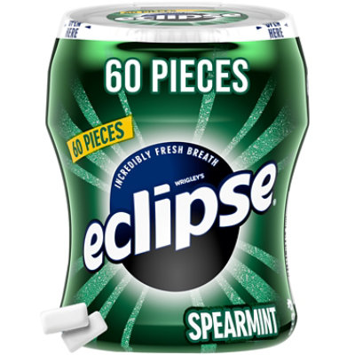 Eclipse Sugar Free Chewing Gum Spearmint Bottle - 60 Count - Image 1