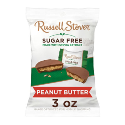 Russell Stover Sugar Free Peanut Butter Cup Chocolate Candy Bag - 3 Oz - Image 1
