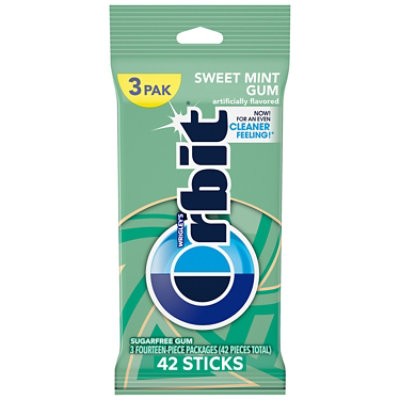 Orbit Sugar Free Sweet Mint Chewing Gum - 3-14 Count