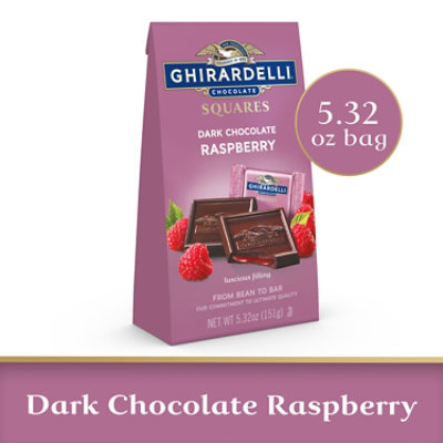 Ghirardelli Raspberry Squares Dark Chocolate Bag - 5.32 Oz - Image 1