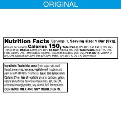 Rice Krispies Treats Marshmallow Snack Bars Original Kids Snacks - 1.3 Oz - Image 6