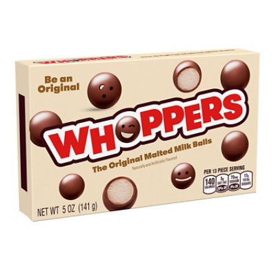 Whoppers Malted Milk Balls Candy Box - 5 Oz - Image 1