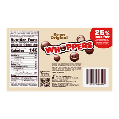 Whoppers Malted Milk Balls Candy Box - 5 Oz - Image 2